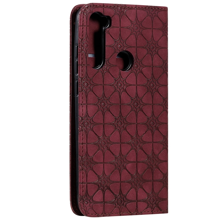 For Xiaomi Redmi Note 8T Lucky Flowers Embossing Pattern Magnetic Horizontal Flip Leather Case with Holder & Card Slots