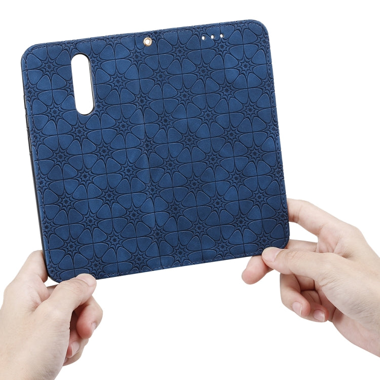 For Xiaomi Redmi 8A Lucky Flowers Embossing Pattern Magnetic Horizontal Flip Leather Case with Holder & Card Slots