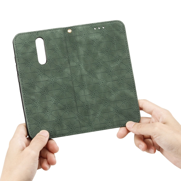 For Xiaomi Redmi 8A Lucky Flowers Embossing Pattern Magnetic Horizontal Flip Leather Case with Holder & Card Slots