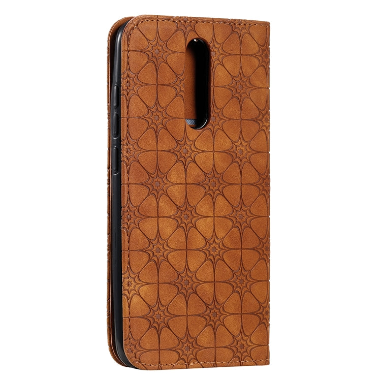 For Xiaomi Redmi 8A Lucky Flowers Embossing Pattern Magnetic Horizontal Flip Leather Case with Holder & Card Slots