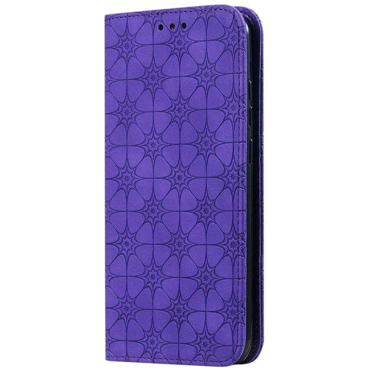 For Huawei Honor 8A 2020 / Y6 2019 Lucky Flowers Embossing Pattern Magnetic Horizontal Flip Leather Case with Holder & Card Slots