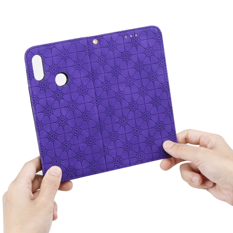 For Huawei Honor 8A 2020 / Y6 2019 Lucky Flowers Embossing Pattern Magnetic Horizontal Flip Leather Case with Holder & Card Slots