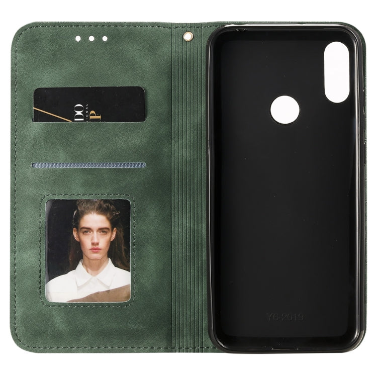 For Huawei Honor 8A 2020 / Y6 2019 Lucky Flowers Embossing Pattern Magnetic Horizontal Flip Leather Case with Holder & Card Slots