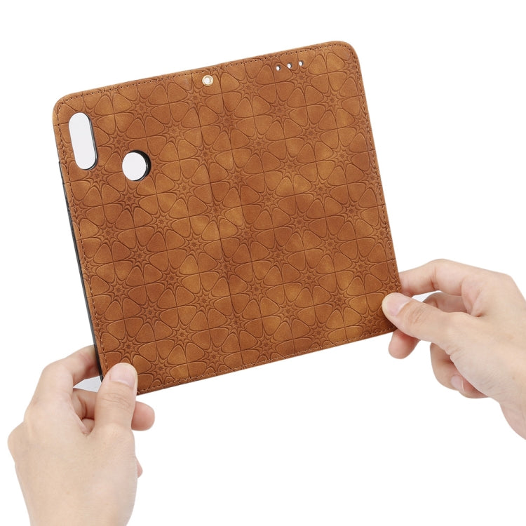 For Huawei Honor 8A 2020 / Y6 2019 Lucky Flowers Embossing Pattern Magnetic Horizontal Flip Leather Case with Holder & Card Slots