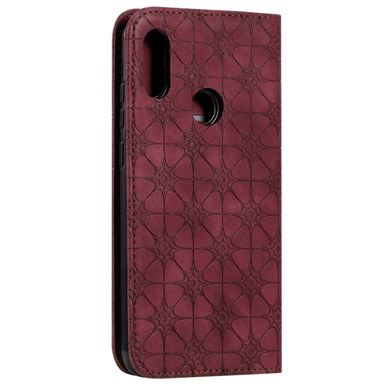 For Huawei Honor 8A 2020 / Y6 2019 Lucky Flowers Embossing Pattern Magnetic Horizontal Flip Leather Case with Holder & Card Slots