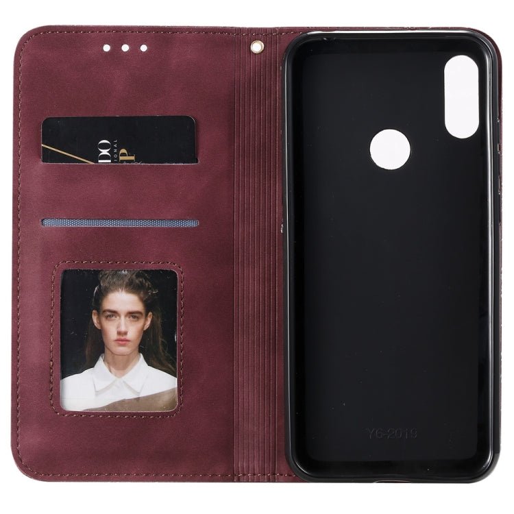 For Huawei Honor 8A 2020 / Y6 2019 Lucky Flowers Embossing Pattern Magnetic Horizontal Flip Leather Case with Holder & Card Slots