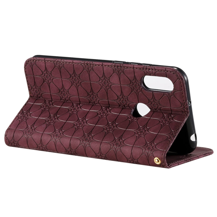 For Huawei Honor 8A 2020 / Y6 2019 Lucky Flowers Embossing Pattern Magnetic Horizontal Flip Leather Case with Holder & Card Slots