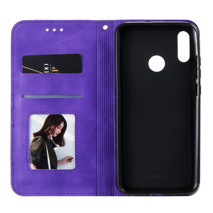 For Huawei Honor 10 Lite Lucky Flowers Embossing Pattern Magnetic Horizontal Flip Leather Case with Holder & Card Slots