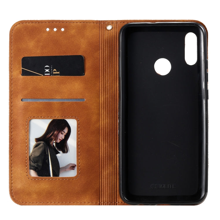 For Huawei Honor 10 Lite Lucky Flowers Embossing Pattern Magnetic Horizontal Flip Leather Case with Holder & Card Slots