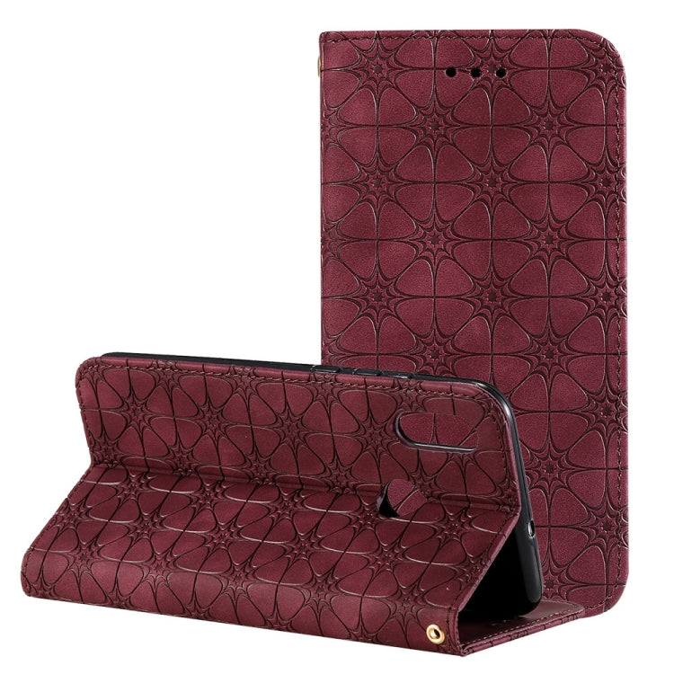 For Huawei Honor 10 Lite Lucky Flowers Embossing Pattern Magnetic Horizontal Flip Leather Case with Holder & Card Slots