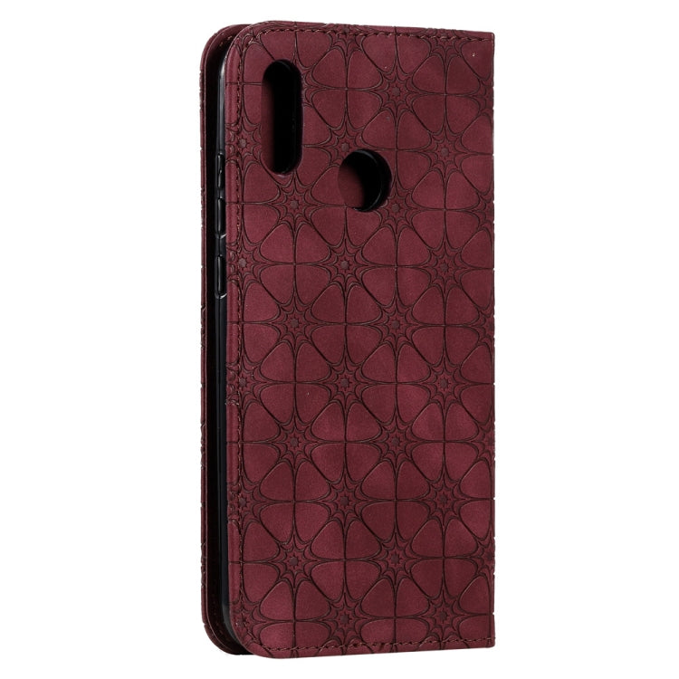 For Huawei Honor 10 Lite Lucky Flowers Embossing Pattern Magnetic Horizontal Flip Leather Case with Holder & Card Slots