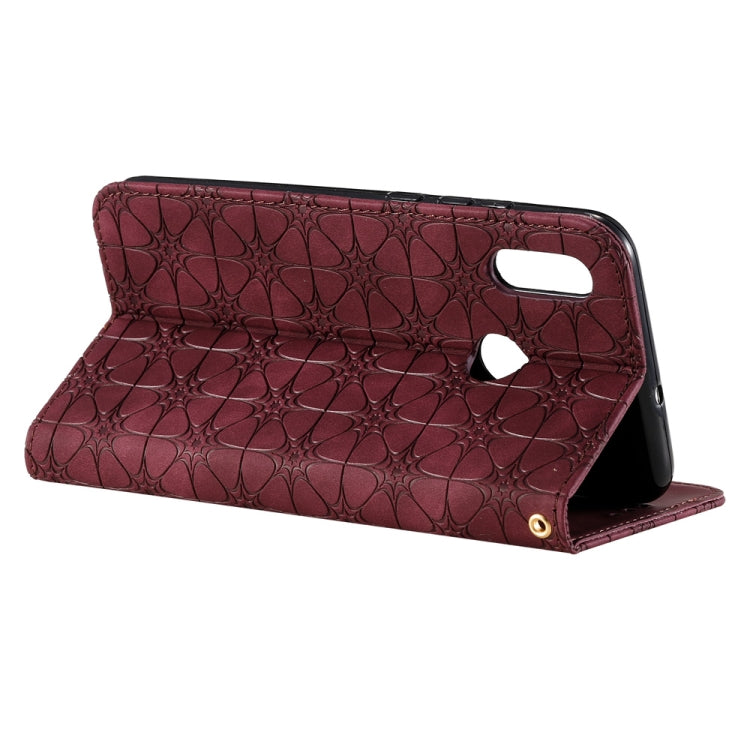 For Huawei Honor 10 Lite Lucky Flowers Embossing Pattern Magnetic Horizontal Flip Leather Case with Holder & Card Slots