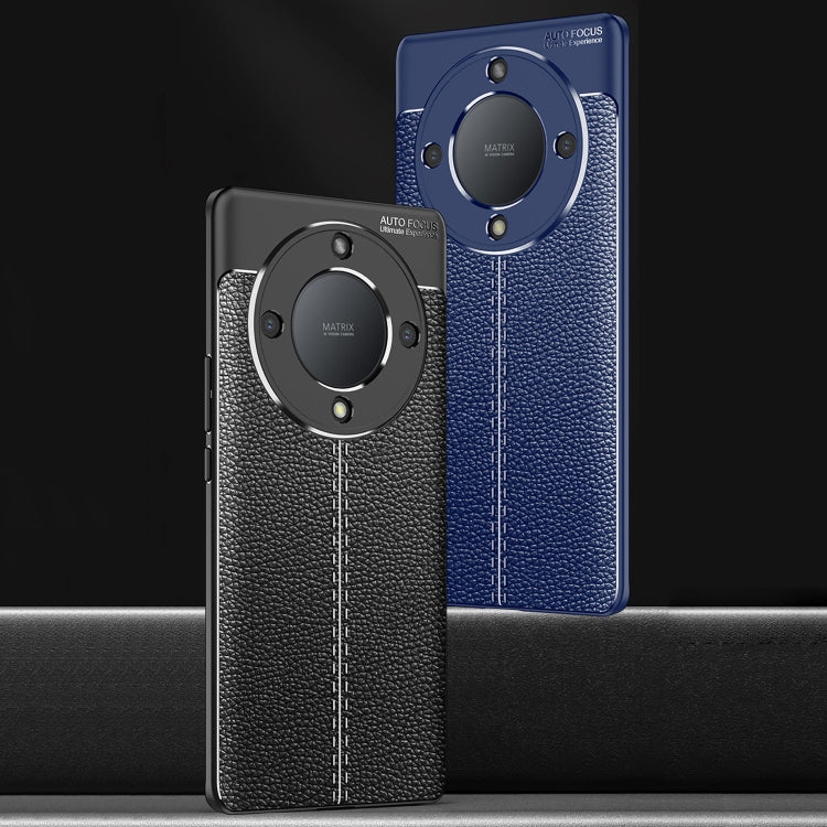 For Honor X9a Litchi Texture Shockproof TPU Phone Case