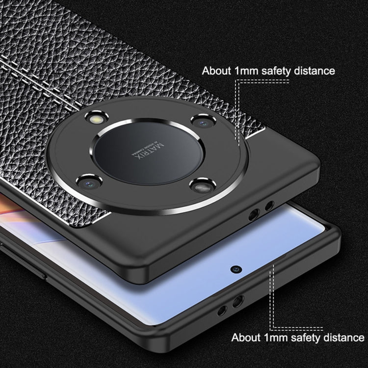 For Honor X9a Litchi Texture Shockproof TPU Phone Case