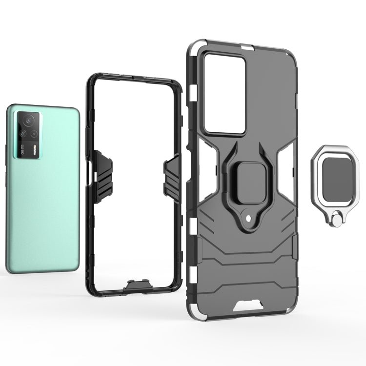 For Xiaomi Redmi K60E 5G Magnetic Ring Holder PC + TPU Phone Case