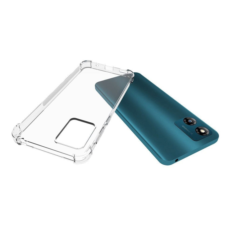 For Motorola Moto E13 Shockproof Non-slip Thickening TPU Phone Case(Transparent)