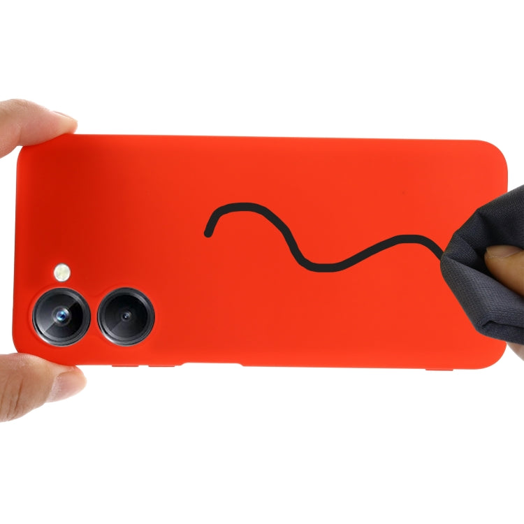 For Realme 10 4G Color Liquid Silicone Phone Case