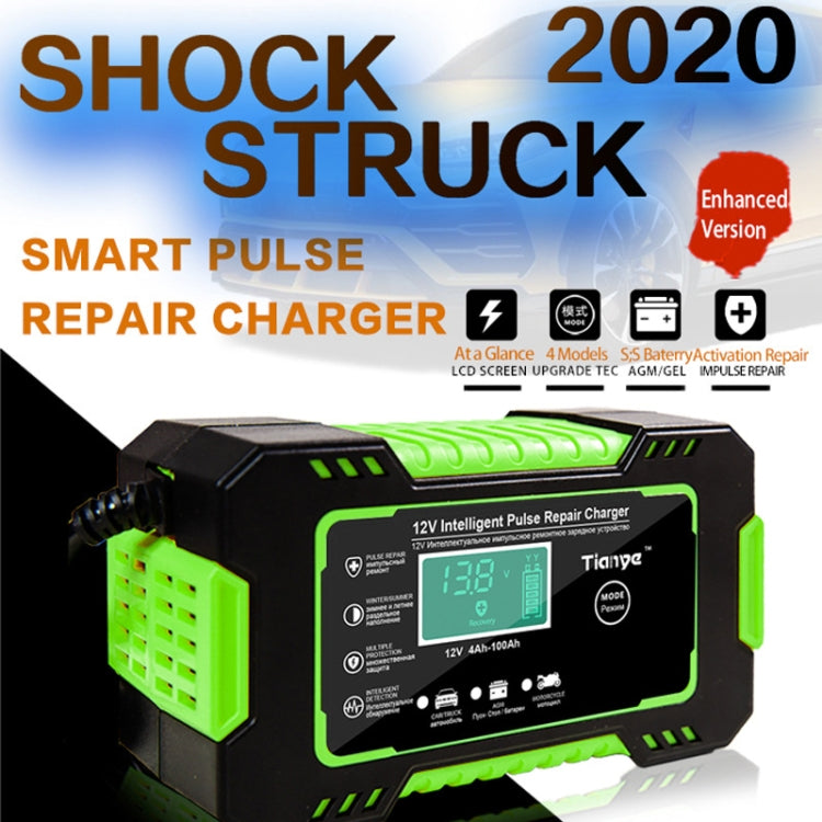 Motorcycle / Car Battery Smart Charger with LCD Screen, Plug Type:AU Plug