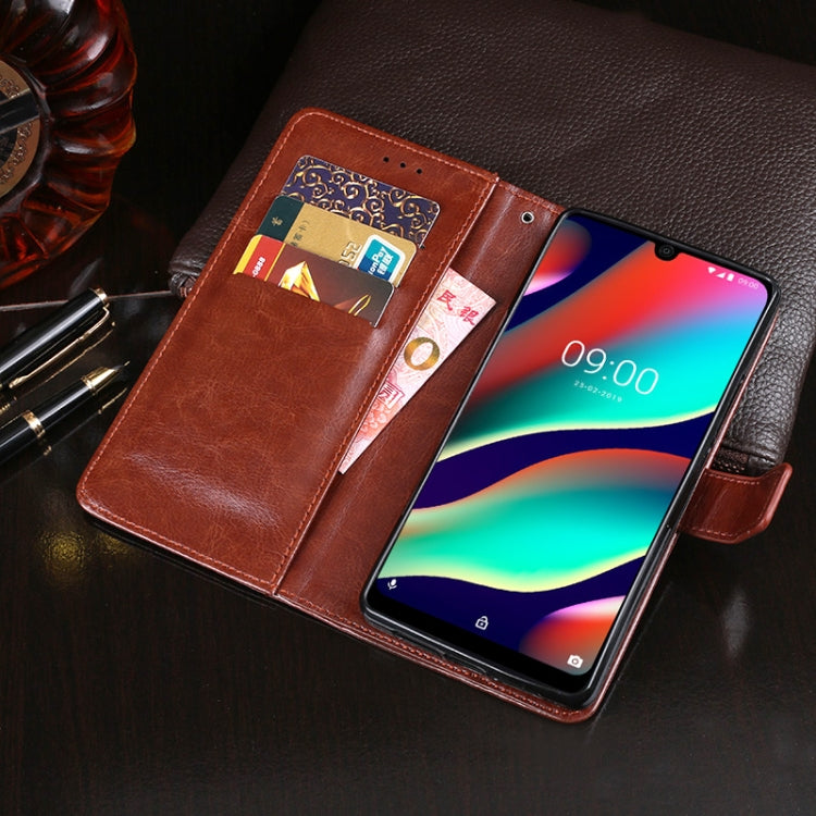 For Wiko View 3 Pro idewei Crazy Horse Texture Horizontal Flip Leather Case with Holder & Card Slots & Wallet
