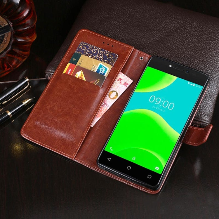 For Wiko Y50 idewei Crazy Horse Texture Horizontal Flip Leather Case with Holder & Card Slots & Wallet