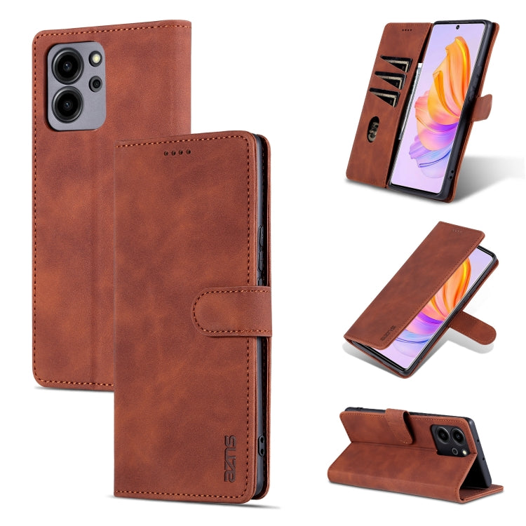 For Honor 80 SE AZNS Skin Feel Calf Texture Flip Leather Phone Case