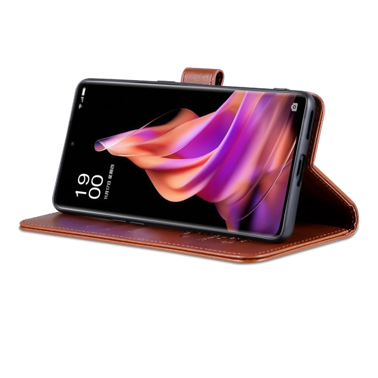 For OPPO Reno9 / Reno9 Pro AZNS Sheepskin Texture Flip Leather Phone Case