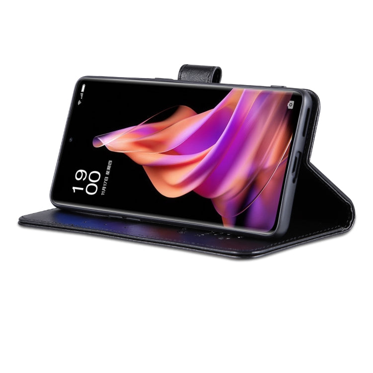 For OPPO Reno9 / Reno9 Pro AZNS Sheepskin Texture Flip Leather Phone Case