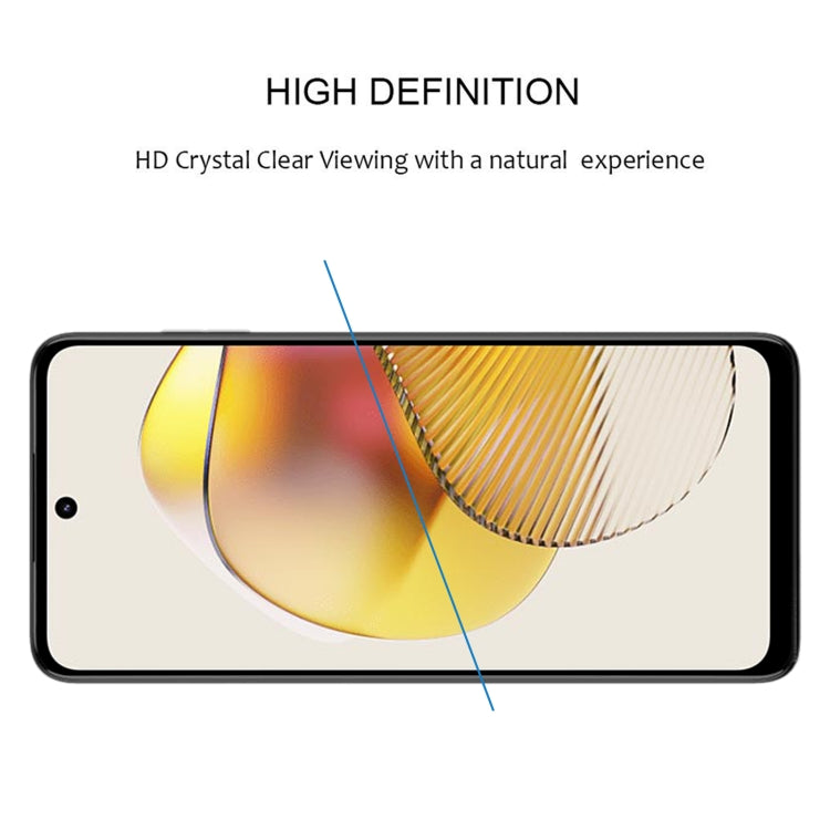 For Motorola Moto G73 Full Glue Full Cover Screen Protector Tempered Glass Film