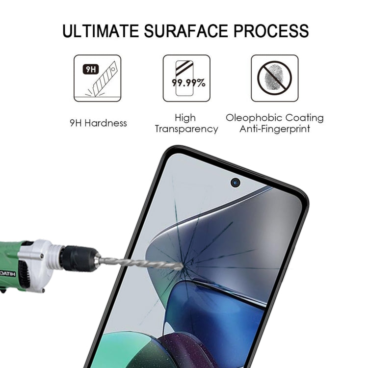 For Motorola Moto G23 Full Glue Full Cover Screen Protector Tempered Glass Film