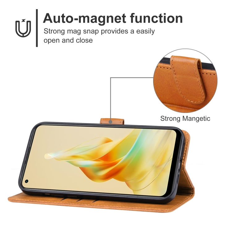 For OPPO Reno8 T 4G / CPH2481 Leather Phone Case