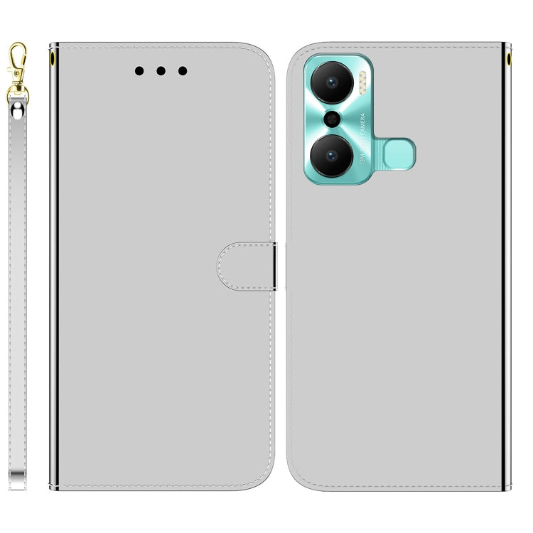For Infinix Hot 20 Play Imitated Mirror Surface Flip Leather Phone Case