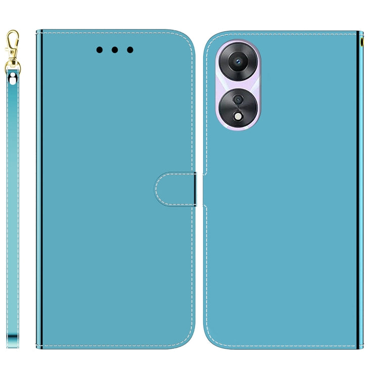 For OPPO A58 Imitated Mirror Surface Flip Leather Phone Case