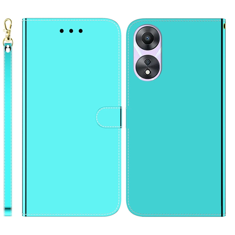 For OPPO A58 Imitated Mirror Surface Flip Leather Phone Case