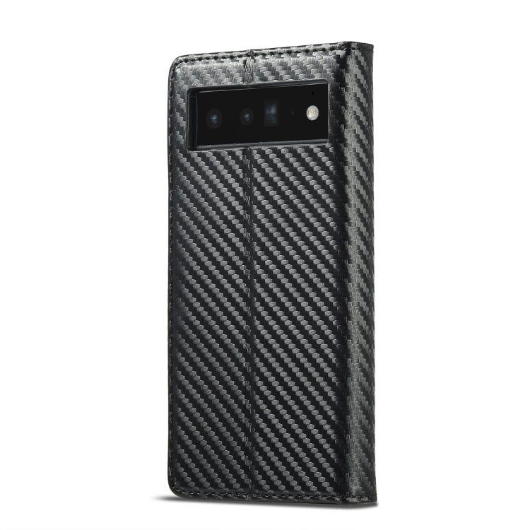 For Google Pixel 6a LC.IMEEKE Carbon Fiber Leather Phone Case