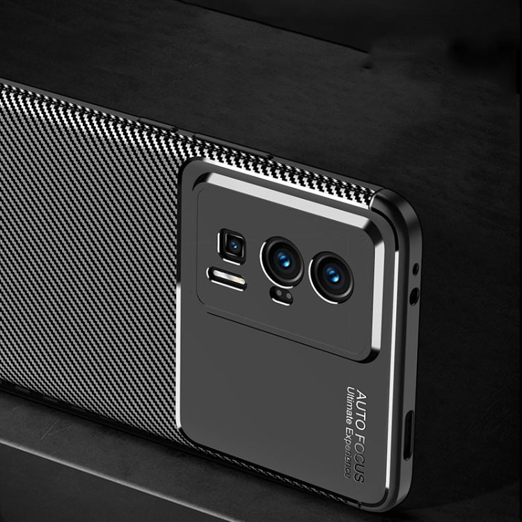 For Xiaomi Redmi K60 Carbon Fiber Texture Shockproof TPU Phone Case(Black)