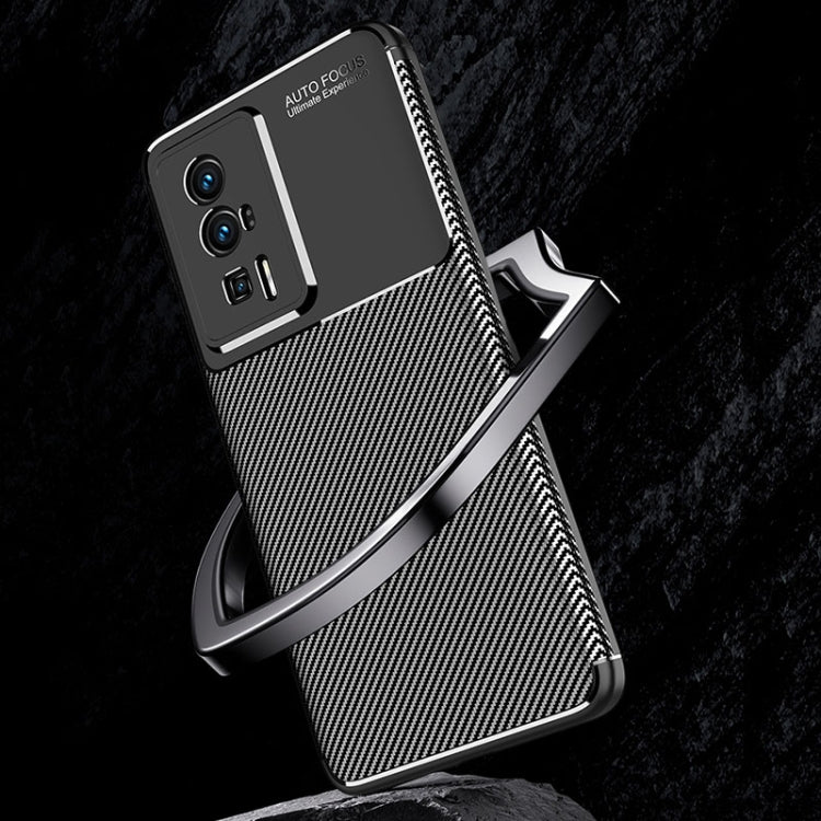 For Xiaomi Redmi K60 Carbon Fiber Texture Shockproof TPU Phone Case(Black)