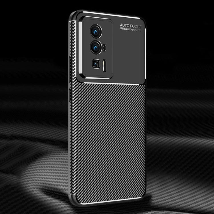 For Xiaomi Redmi K60 Pro Carbon Fiber Texture Shockproof TPU Phone Case(Black)