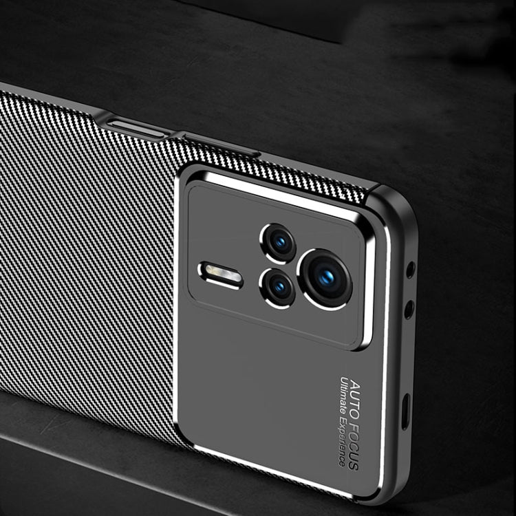 For Xiaomi Redmi K60E Carbon Fiber Texture Shockproof TPU Phone Case(Black)
