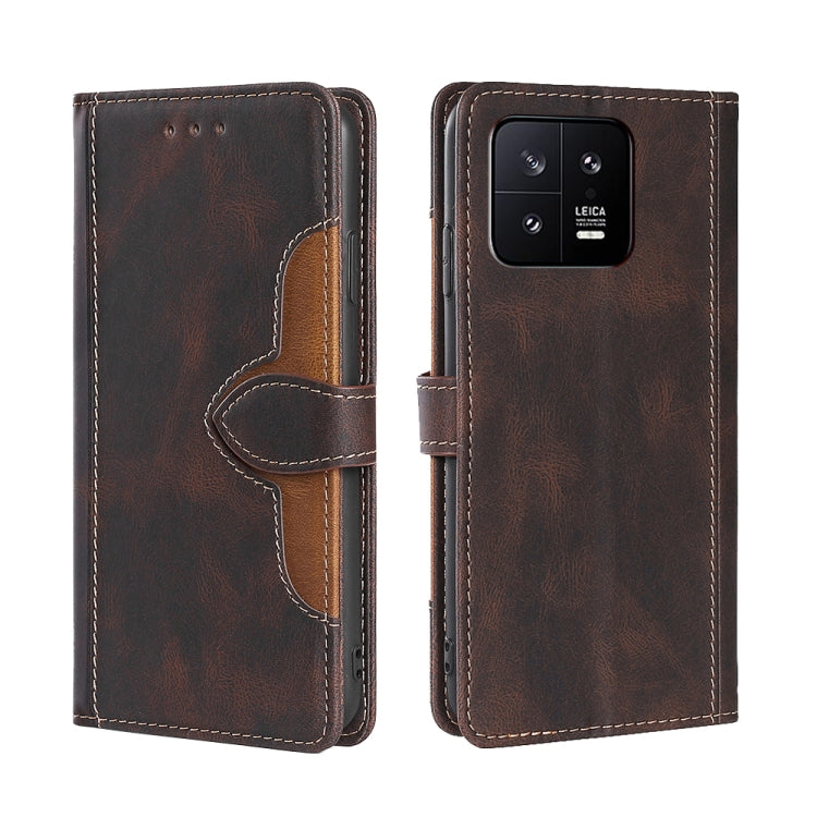 For Xiaomi 13 Skin Feel Magnetic Buckle Leather Phone Case