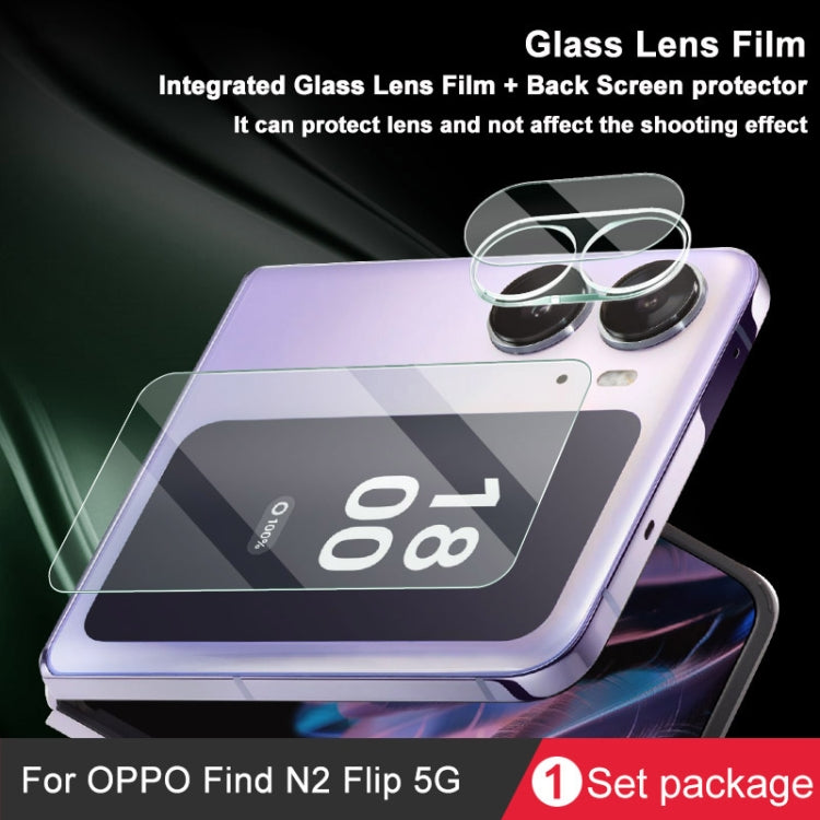 For OPPO Find N2 Flip 5G 1 Sets imak Integrated Lens Film + Glass Rear Screen Sticker