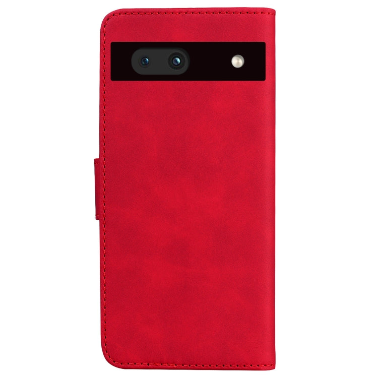 For Google Pixel 7a Skin Feel Pure Color Flip Leather Phone Case