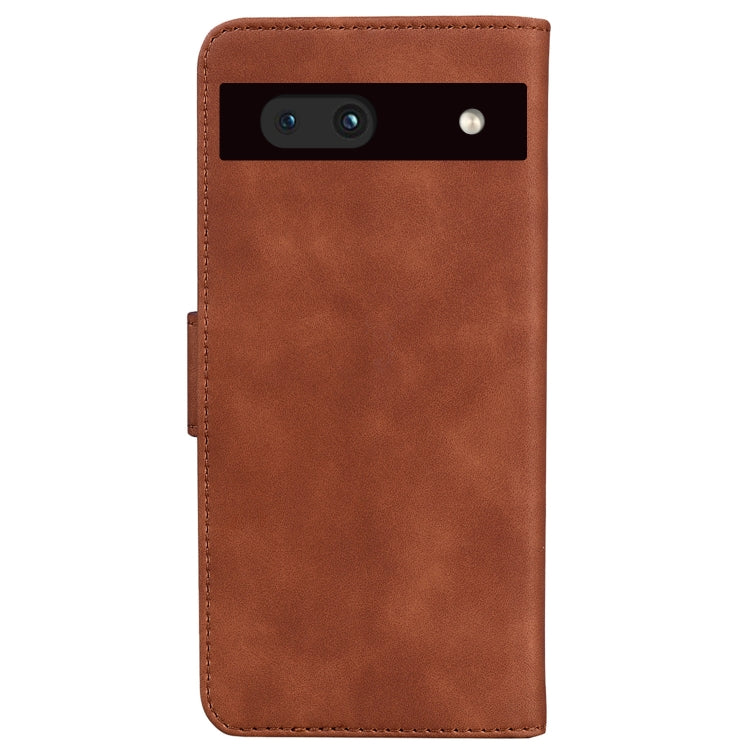 For Google Pixel 7a Skin Feel Pure Color Flip Leather Phone Case