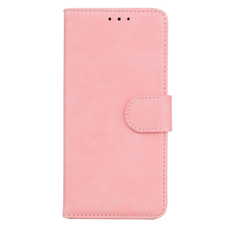 For OPPO A58 Skin Feel Pure Color Flip Leather Phone Case