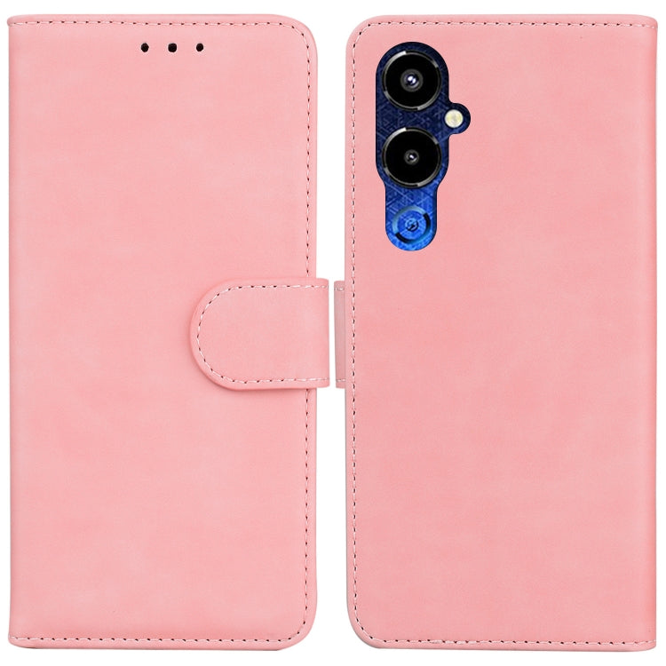 For Tecno Pova 4 Pro Skin Feel Pure Color Flip Leather Phone Case