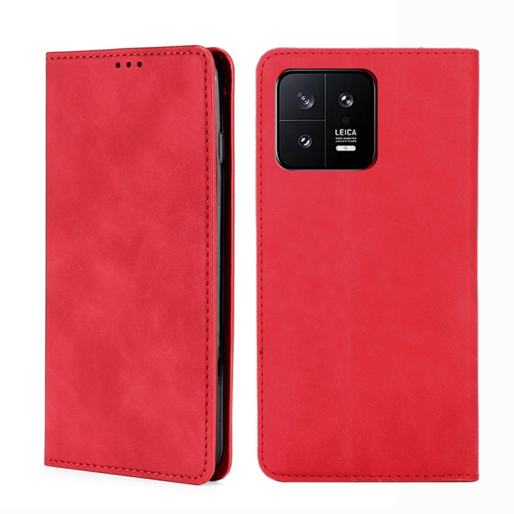 For Xiaomi 13 Skin Feel Magnetic Horizontal Flip Leather Phone Case