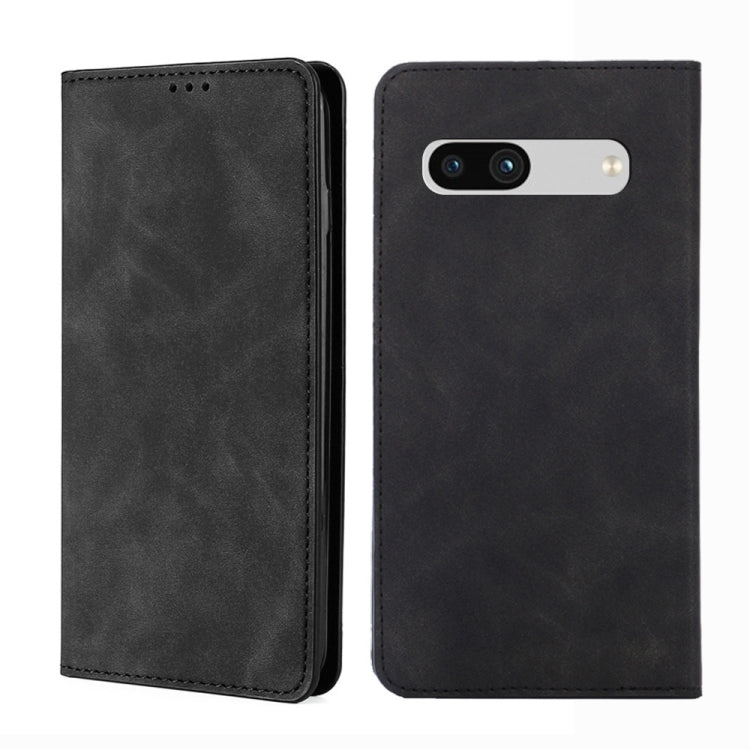 For Google Pixel 7a Skin Feel Magnetic Horizontal Flip Leather Phone Case
