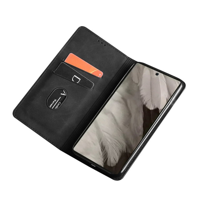 For Google Pixel 7a Skin Feel Magnetic Horizontal Flip Leather Phone Case