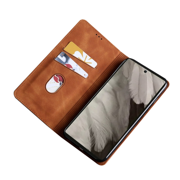 For Google Pixel 7a Skin Feel Magnetic Horizontal Flip Leather Phone Case