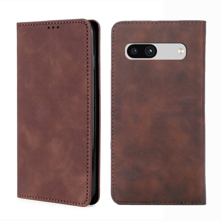 For Google Pixel 7a Skin Feel Magnetic Horizontal Flip Leather Phone Case