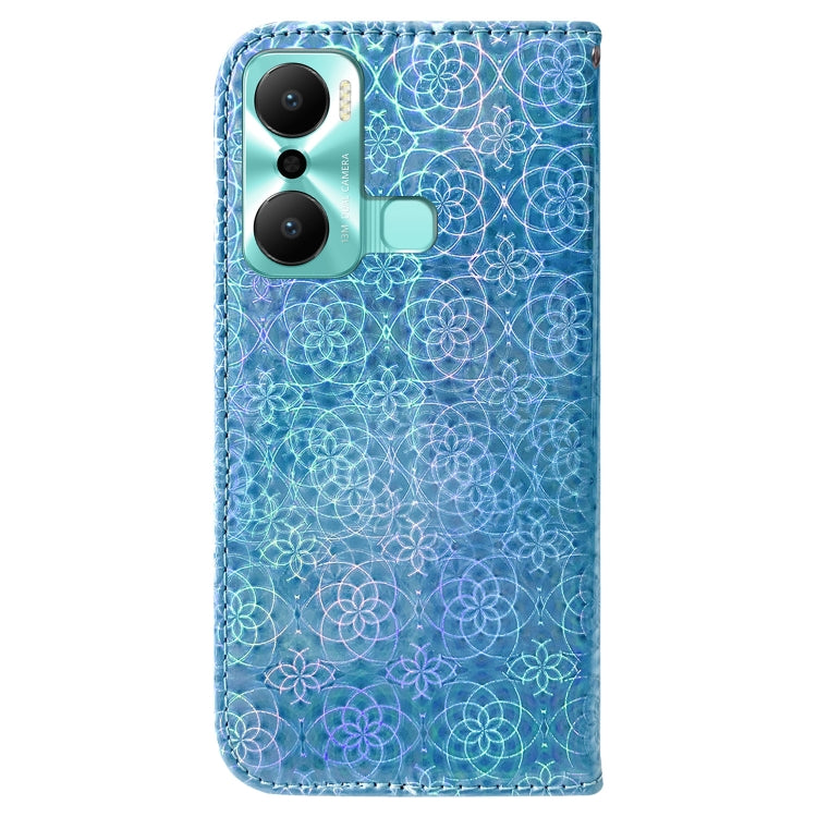 For Infinix Hot 20 Play Colorful Magnetic Buckle Leather Phone Case